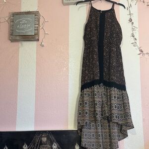 Knox Rose High-Low Halter Maxi Dress